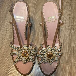 Moschino Cheap & Chic Ribbon Rosette Heels 🌼